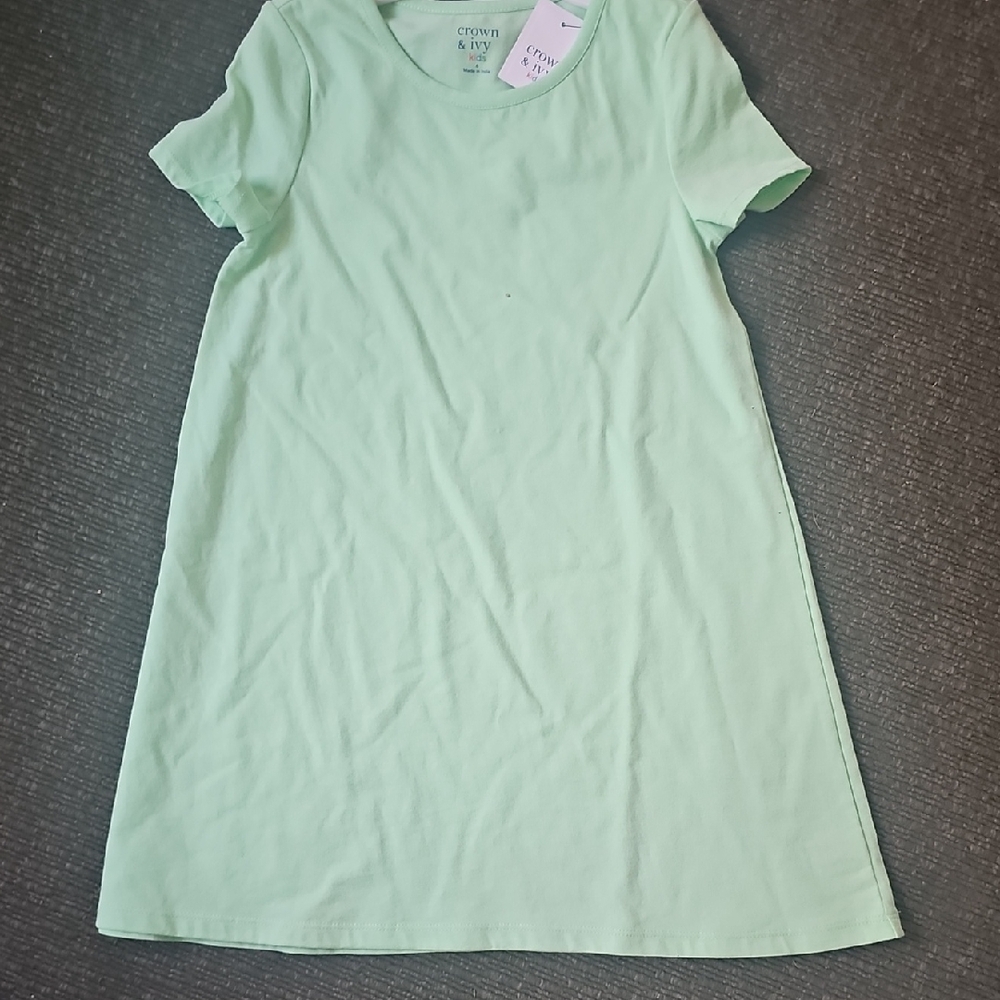 crown & ivy Pastel Mint Short Sleeve Shift Dress